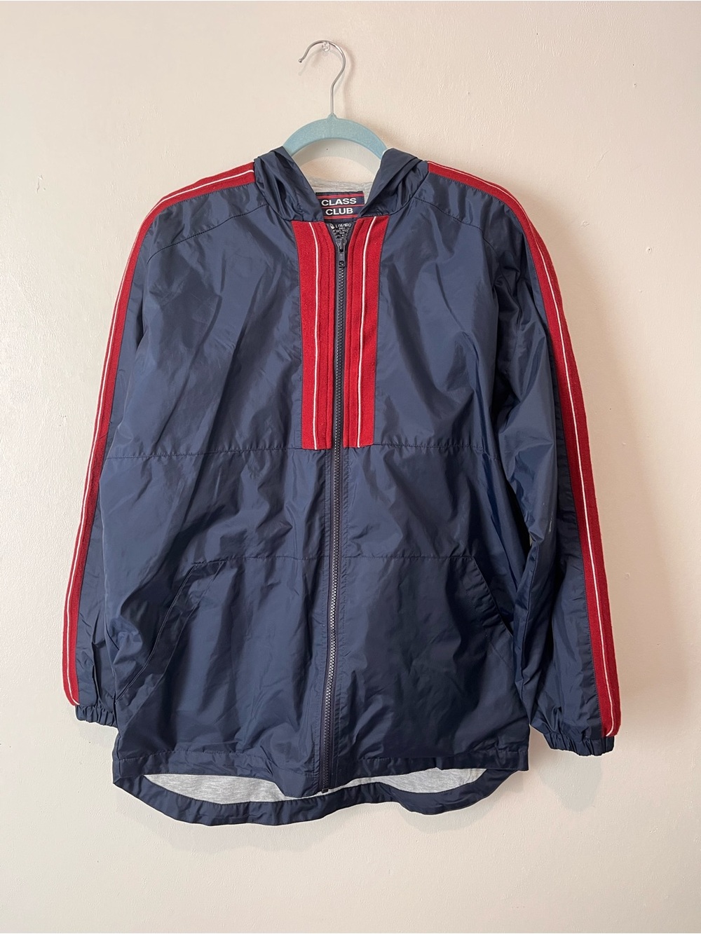Class Club Navy Jacket with Red Stripe Details
